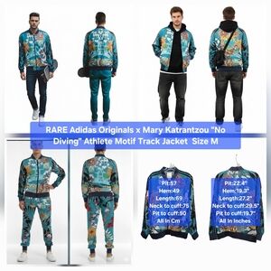RARE Adidas Originals x Mary Katrantzou Athlete Motif Track Jacket Size M